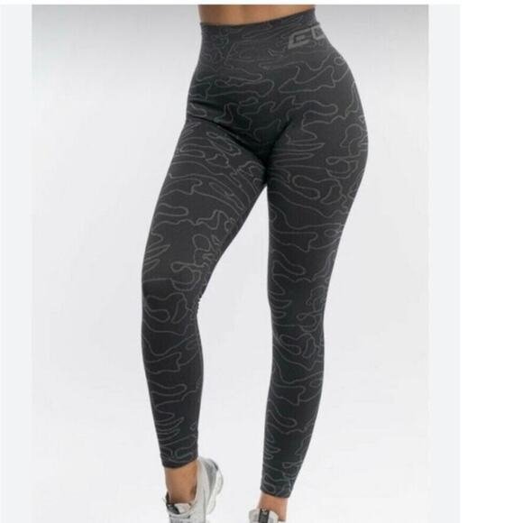 ECHT Camo Arise Leggings Gray Seamless XS - Picture 1 of 6